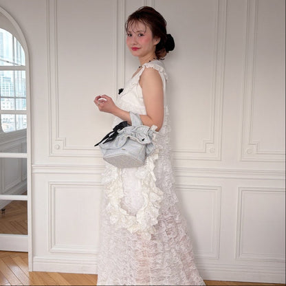 予約 ミディフリルバッグ Pearlette Bebe【ラメ】