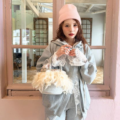 ニットトート+巾着 Marrakesh Belle-Grey