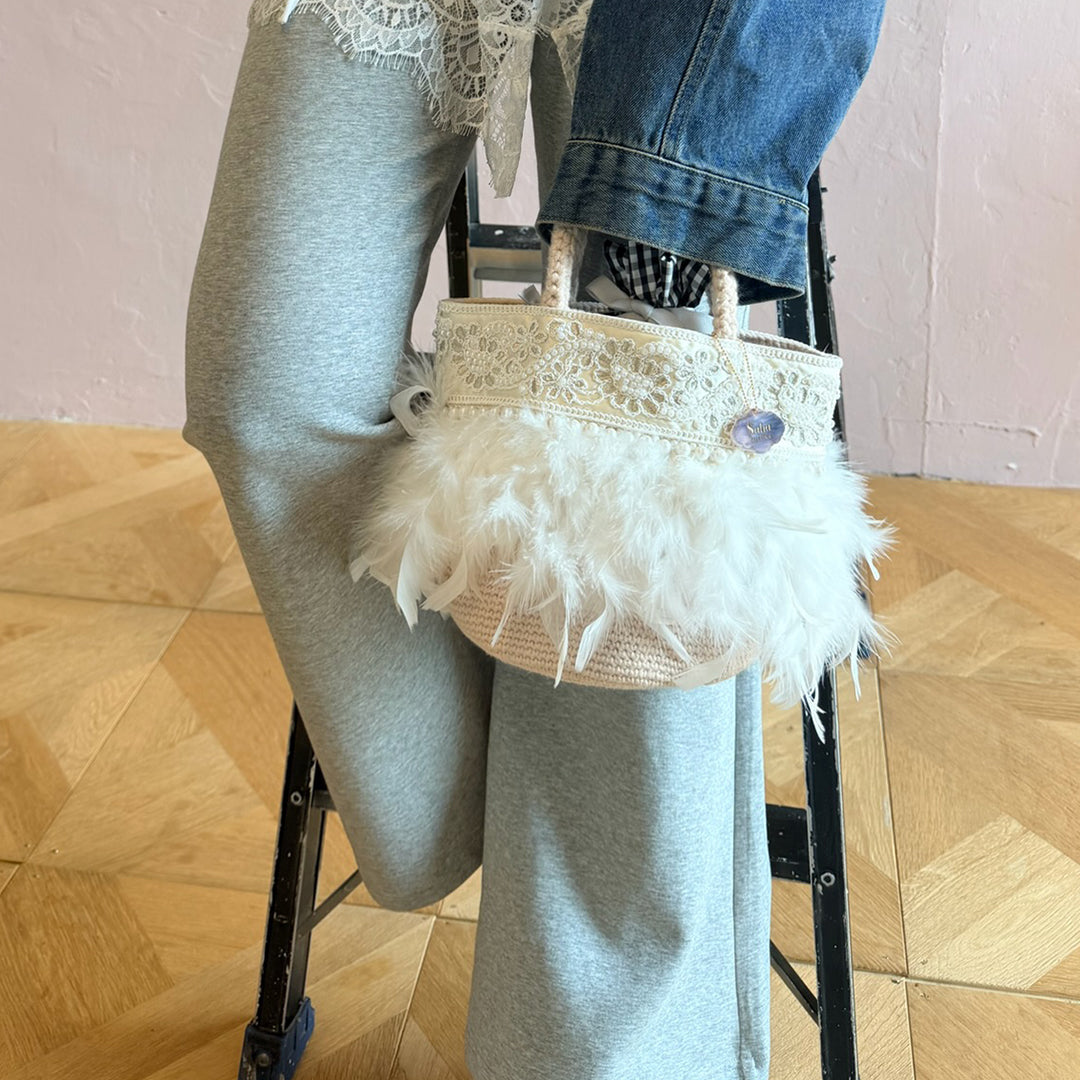 ニットトート+巾着 Dolce Perle