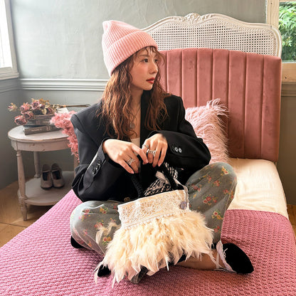 ニットトート+巾着 Dolce Perle