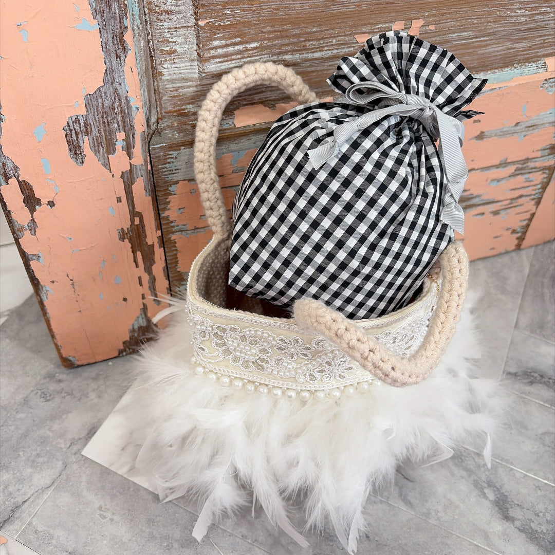 ニットトート+巾着 Dolce Perle