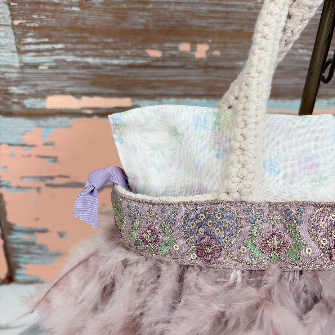 ニットトート+巾着 Marrakesh Belle-Grey