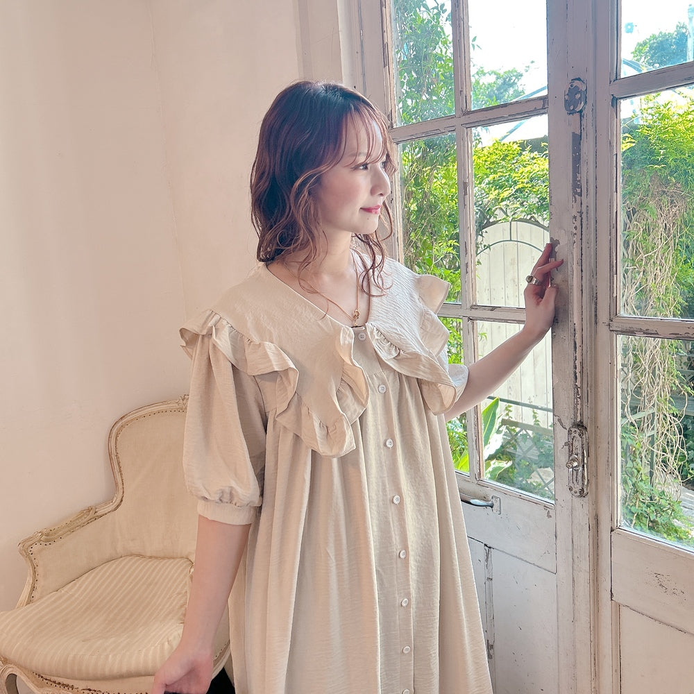 ★Petal Collar シャツドレス